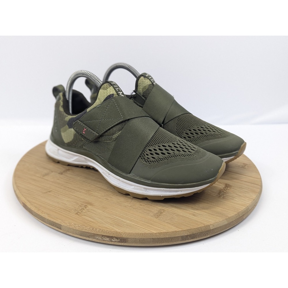 Tiem Slipstream Indoor Cycling Shoes Womens 7 Green Camo Biking Spin Sneakers